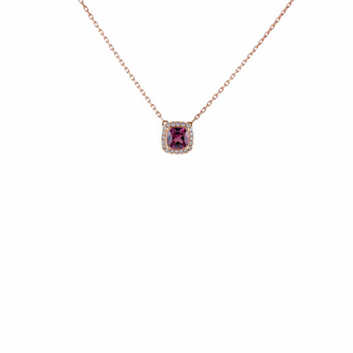 Collier Collier Grenat rhodolite Diamants 58 Facettes