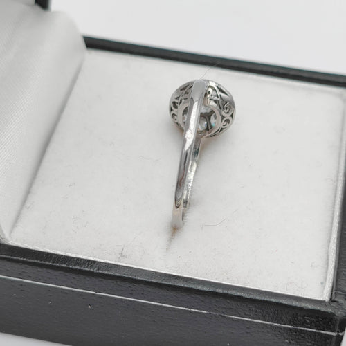 Bague 54 Bague Art Déco Platine Diamants 58 Facettes