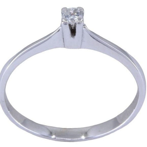 Bague 51 Solitaire diamants, or blanc 58 Facettes 063471