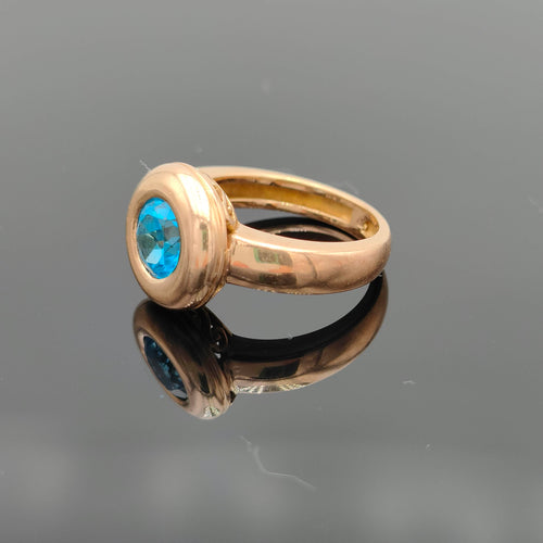 Bague 52 Bague vintage Topaze bleu suisse 58 Facettes