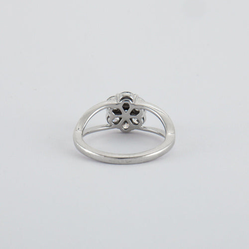 Bague 51 Bague Fleur Diamants 58 Facettes