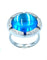 Bague Bague CHAUMET en or blanc, topaze et diamants 58 Facettes