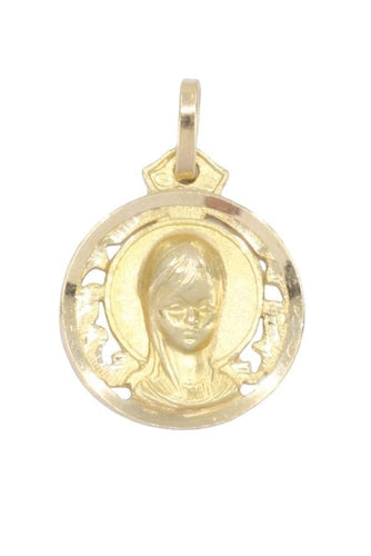 Pendentif MÉDAILLE VIERGE FILLE AJOURÉE 58 Facettes 077301