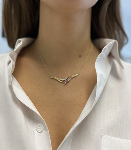 Collier Collier Or avec Rubis et Diamants 58 Facettes 20400000086