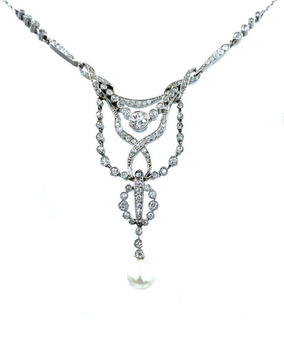 Collier Collier Négligé vers 1910 en or, platine et diamants 58 Facettes