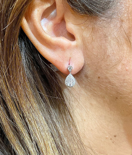 Boucles d'oreilles Boucles d’oreilles diamants forme goutte 58 Facettes