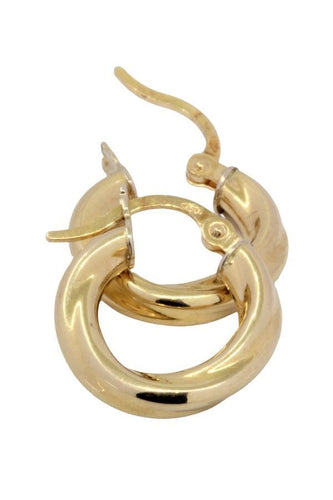 Boucles d'oreilles CRÉOLES MODERNES TORSADÉES 58 Facettes 050191