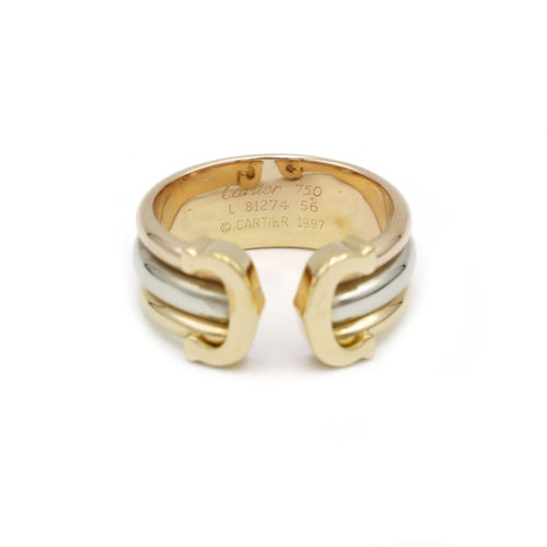 Bague 56 Bague Double C - CARTIER 58 Facettes 230300R