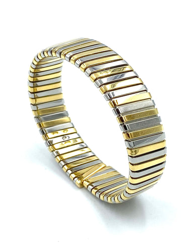 Bracelet BVLGARI. Bracelet Tubogas ors 18K 58 Facettes
