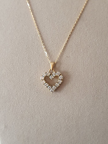 Collier Pendentif Coeur sur chaîne Or jaune 58 Facettes