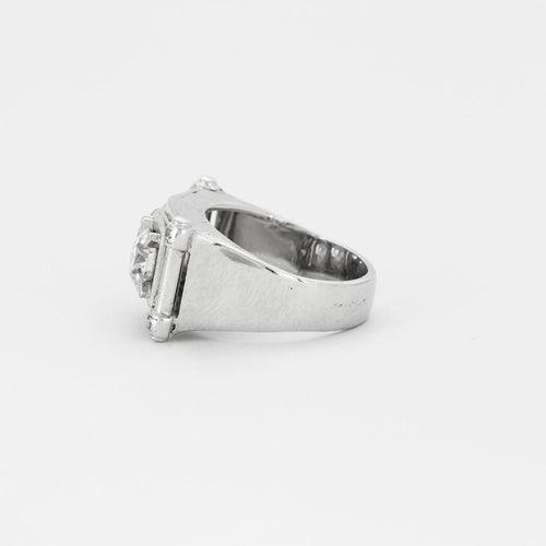 Bague 49.5 Bague Art Déco Platine Or gris Diamants 58 Facettes