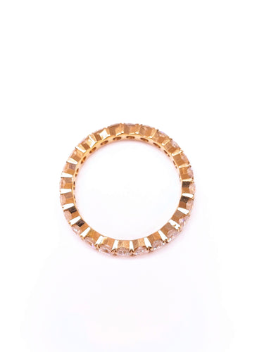 Bague 56 Alliance or jaune 24 diamants 58 Facettes All.J.2ct