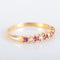 Bague 54.5 Demi-alliance Diamants et Rubis 58 Facettes 8397