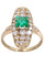 Bague 53 BAGUE MARQUISE ÉMERAUDE ET DIAMANTS 58 Facettes 071511