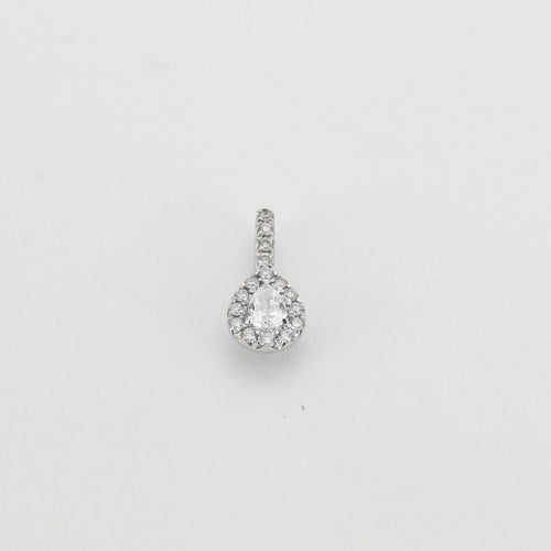 Pendentif Pendentif or blanc 18 carats diamants 58 Facettes