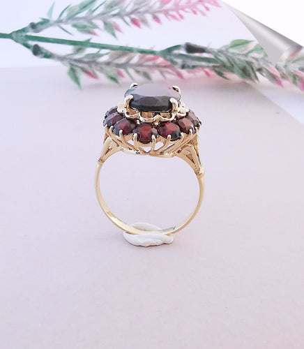 Bague 58 Bague Grenats Or Jaune 58 Facettes AA 1531