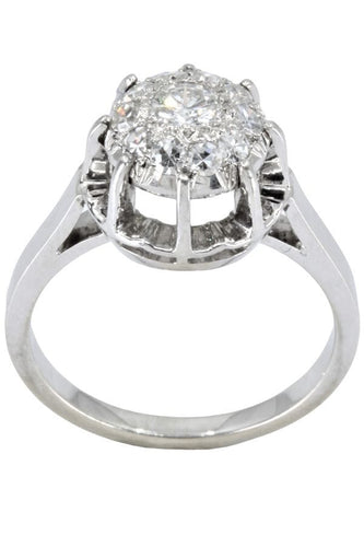 Bague 54 BAGUE STYLE SOLITAIRE DIAMANTS 58 Facettes 046121