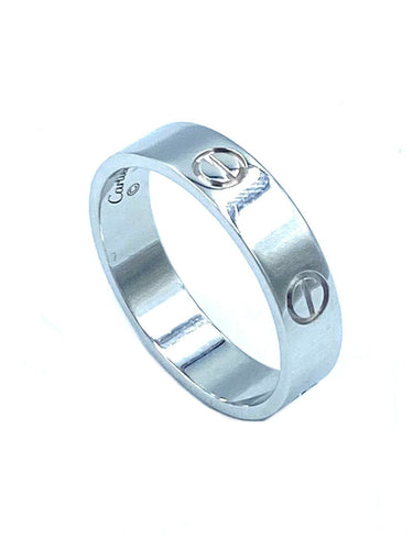 Bague CARTIER. Collection Love, bague or blanc 58 Facettes