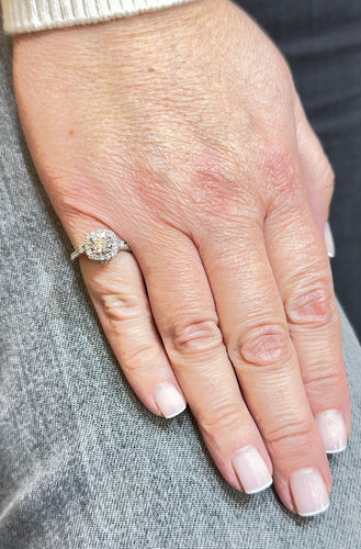 Bague 48 Bague Solitaire en diamants centre 0,80 carat certifié GIA 58 Facettes