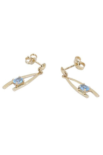 Boucles d'oreilles BOUCLES D'OREILLES PENDANTES TOPAZES 58 Facettes 073261