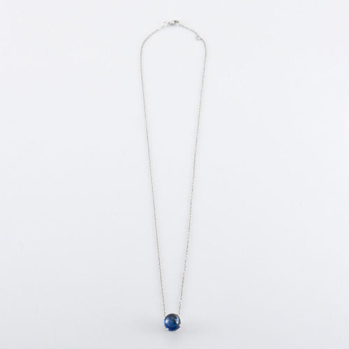 Collier Collier Or blanc Saphir 58 Facettes