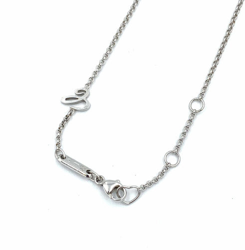 Collier Chopard. Collection Happy Hearts, collier or blanc, nacre et diamant 58 Facettes