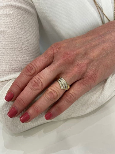 Bague BAGUE MODERNE DIAMANTS 58 Facettes 051361