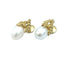 Boucles d'oreilles GILBERT ALBERT. Boucles d’oreilles or jaune et perles 58 Facettes