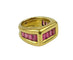 Bague 54 Bague Chevalière Or jaune ligne de Tourmaline 58 Facettes 204000000794