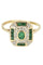 Bague 57 BAGUE STYLE ART-DÉCO EMERAUDES ET DIAMANTS 58 Facettes 042311