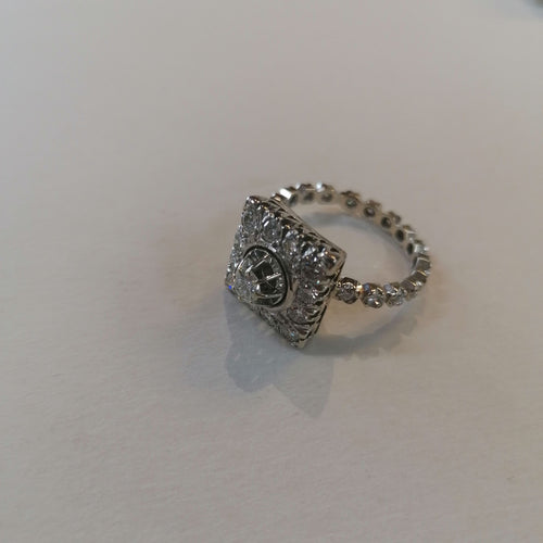 Bague 57 Bague Rétro diamants 58 Facettes