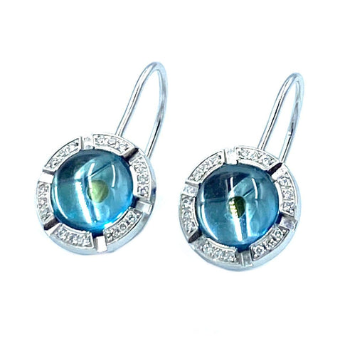 Boucles d'oreilles Boucles d’oreilles CHAUMET en or, topazes et diamants 58 Facettes