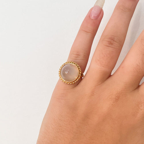 Bague 48 Bague Pierre de lune 58 Facettes