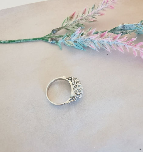 Bague Bague Jarretière Diamants Or Blanc et Platine 58 Facettes AA 1479