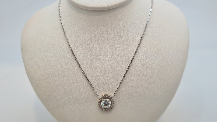 Collier Collier en Or blanc, diamants de synthèse 58 Facettes