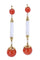 Boucles d'oreilles PENDANTES CORAIL ET PERLES 58 Facettes 070081