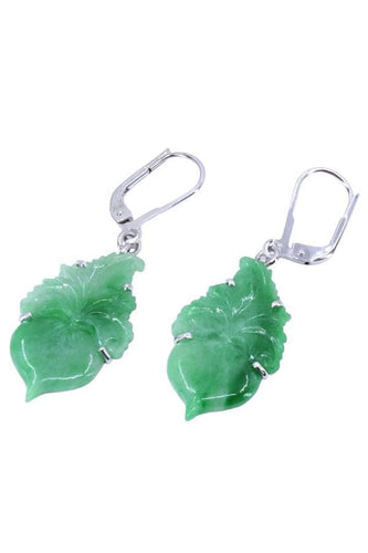 Boucles d'oreilles BOUCLES D'OREILLES PENDANTES EN JADE 58 Facettes 070101