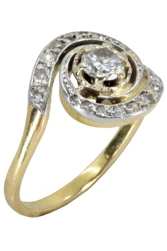 Bague BAGUE TOURBILLON ART-NOUVEAU DIAMANTS 58 Facettes 053261
