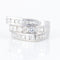 Bague 54 Bague or blanc, diamants ronds et carrés 58 Facettes