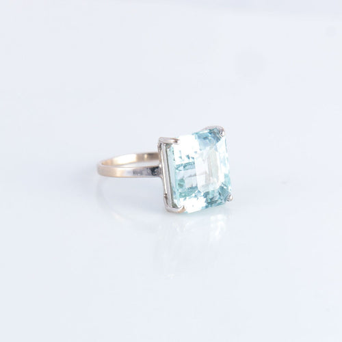 Bague Bague Aigue-Marine, or gris 58 Facettes