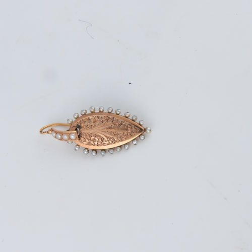 Boucles d'oreilles Parure  Napoléon III Or et Perles fines 58 Facettes