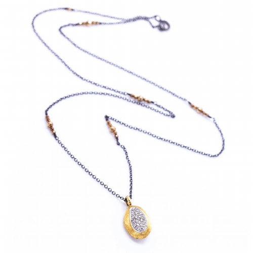 Collier Necklace MARCO BICEGO Seed Collection 2 Golds Silver Diamonds 58 Facettes D360366CS