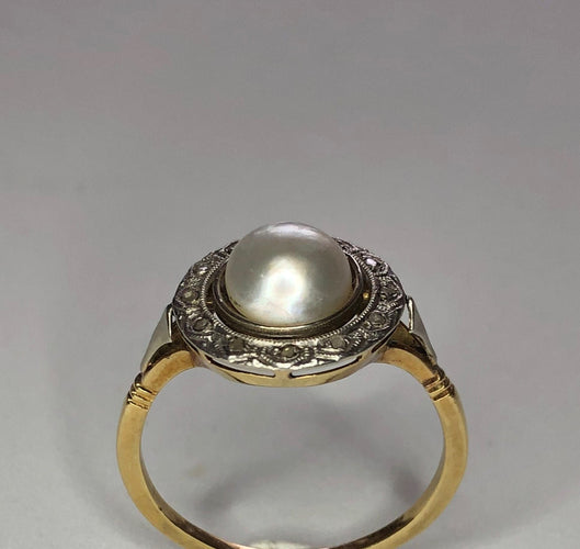 Bague 54 Bague perle et or 58 Facettes 10