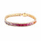 Bracelet Bracelet rainbow or jaune saphirs et diamants 58 Facettes