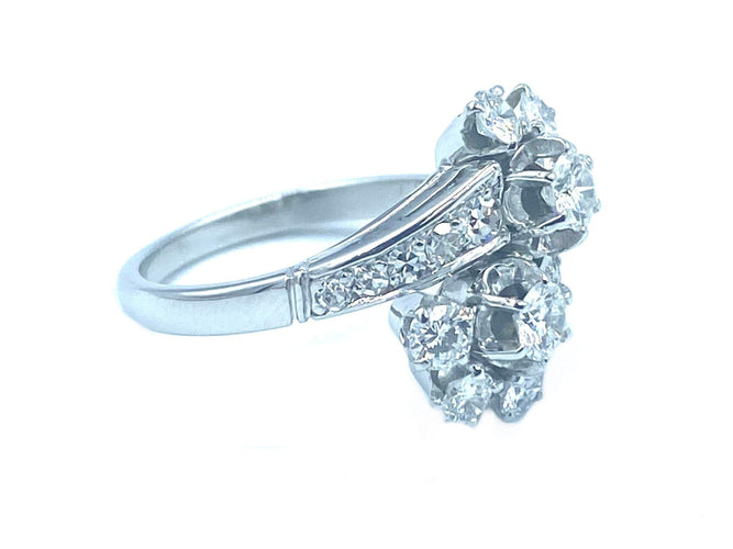 Bague Bague Toi & Moi 1950 or blanc et diamants 58 Facettes