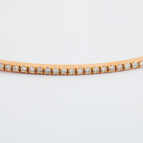 Bracelet Bracelet Jonc or rose diamants 58 Facettes