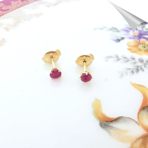 Boucles d'oreilles Boucles d'oreilles puces Rubis 58 Facettes AA 1524