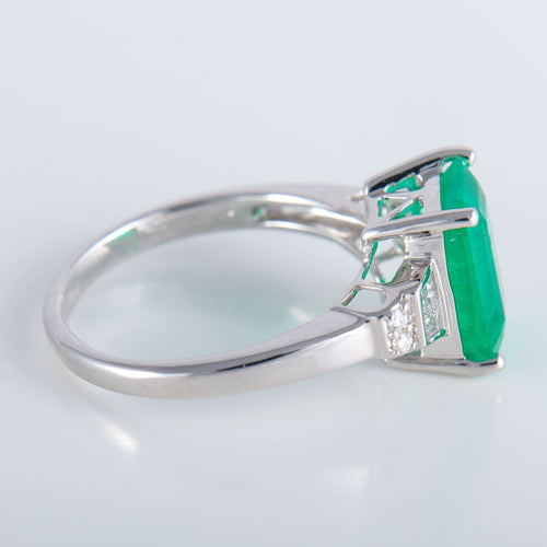 Bague 54 Bague Emeraude de Colombie Diamants 58 Facettes 324E110