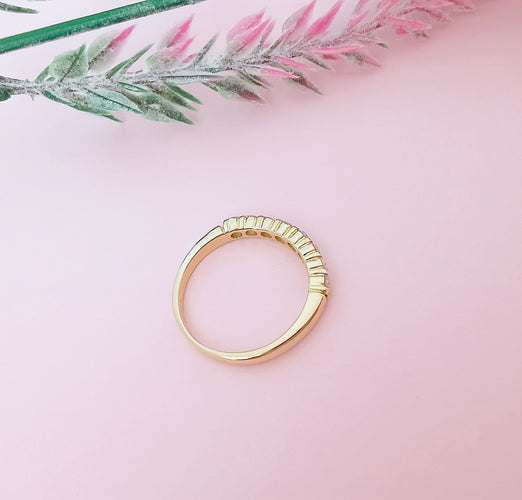 Bague 53 Demi Alliance Diamants 0,60 ct 58 Facettes AA 1586