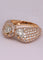 Bague 54 Bague baroque double coeur pavage diamants 58 Facettes N28